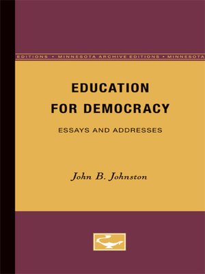 cover image of Education for Democracy